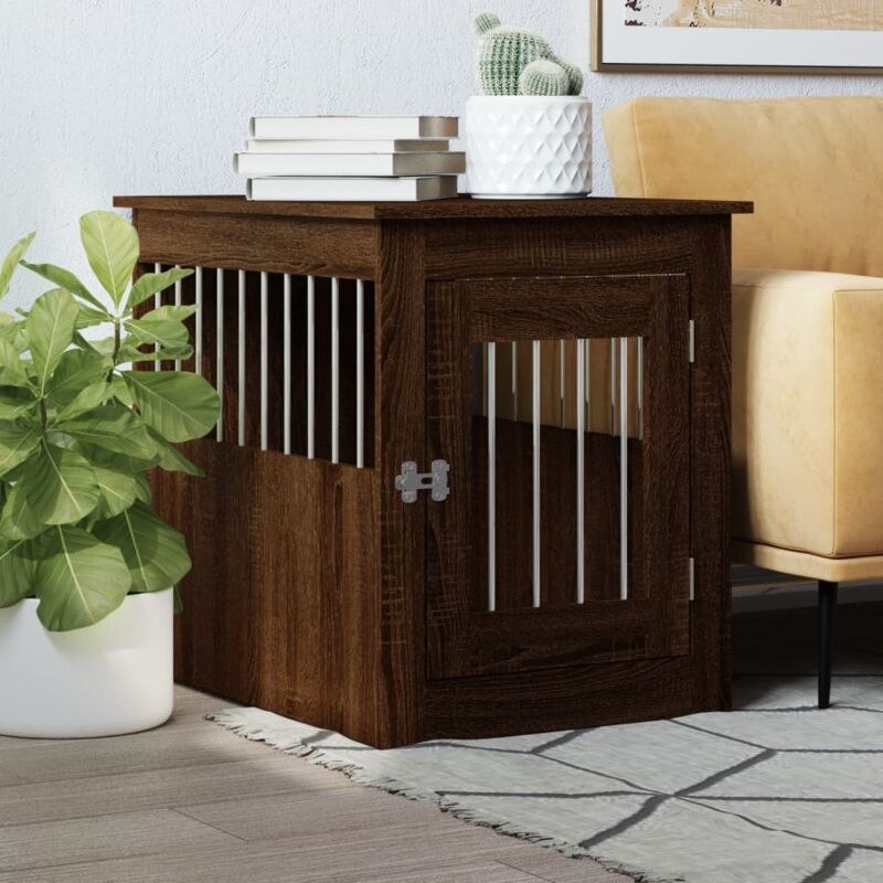 foto del prodotto gabbia cani arredamento rovere marrone 55x75x65cm multistrato vidaxl