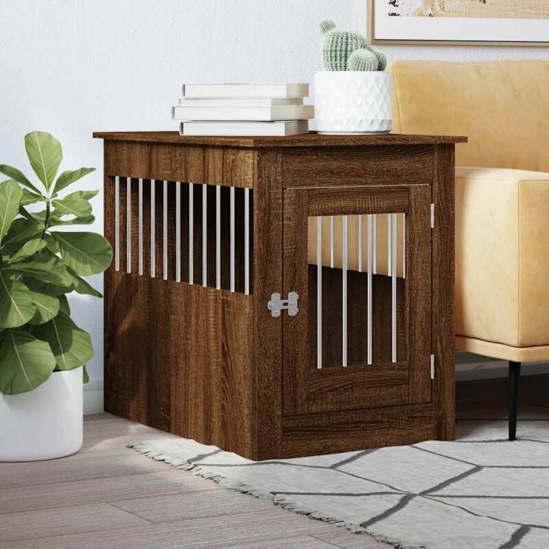 foto del prodotto gabbia cani arredamento rovere marrone 55x80x68cm multistrato vidaxl