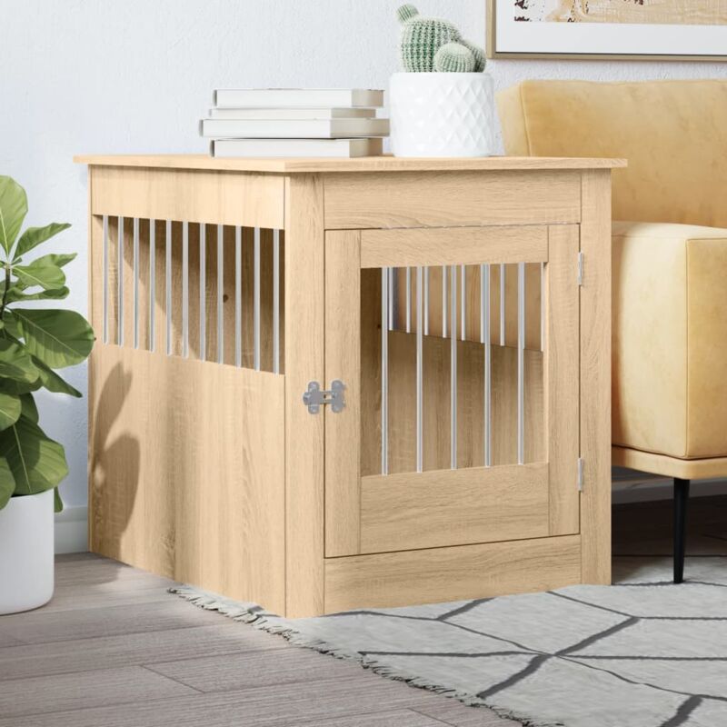 foto del prodotto gabbia cani arredamento rovere sonoma 64,5x80x71cm multistrato vidaxl