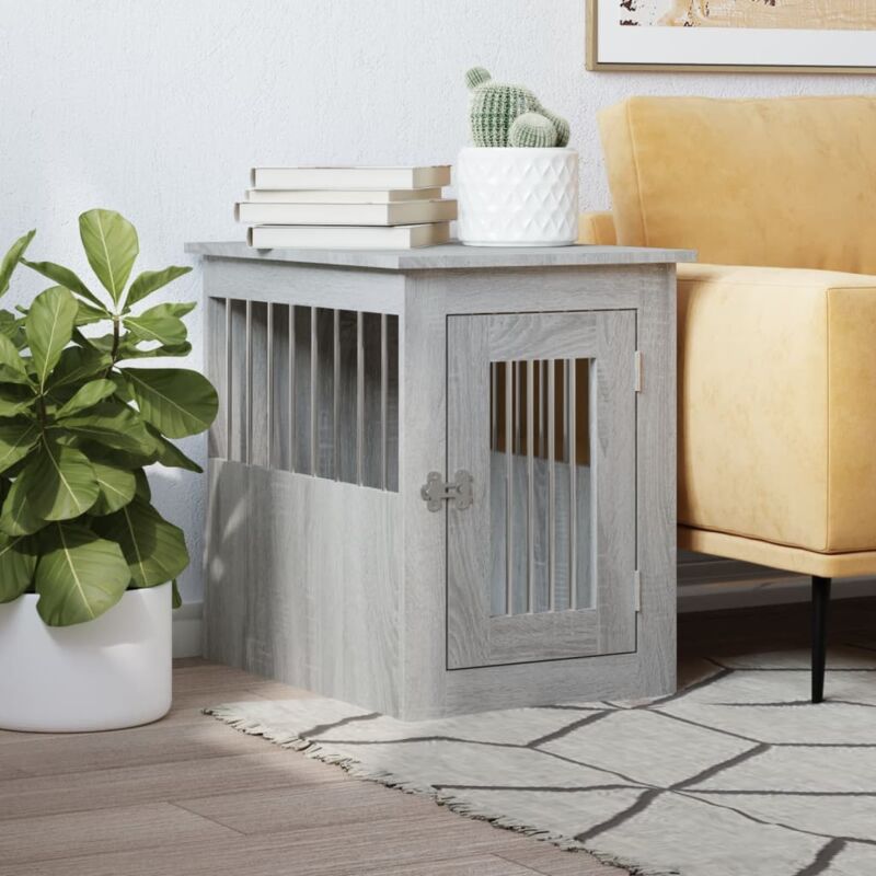 foto del prodotto gabbia cani da arredamento grigio sonoma 45x62x59cm multistrato vidaxl