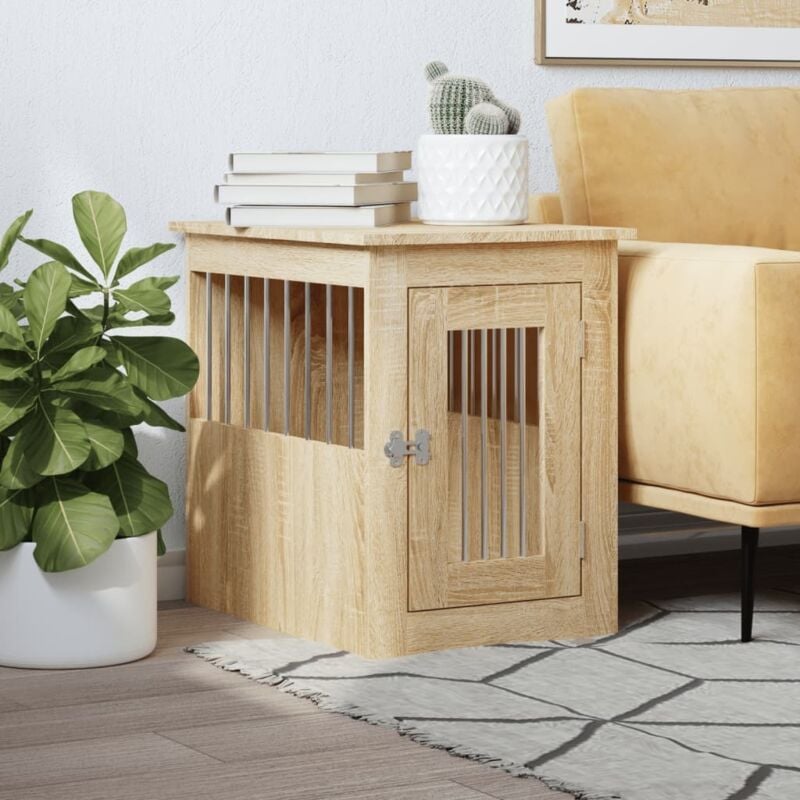 foto del prodotto gabbia cani da arredamento rovere sonoma 45x62x59cm multistrato vidaxl