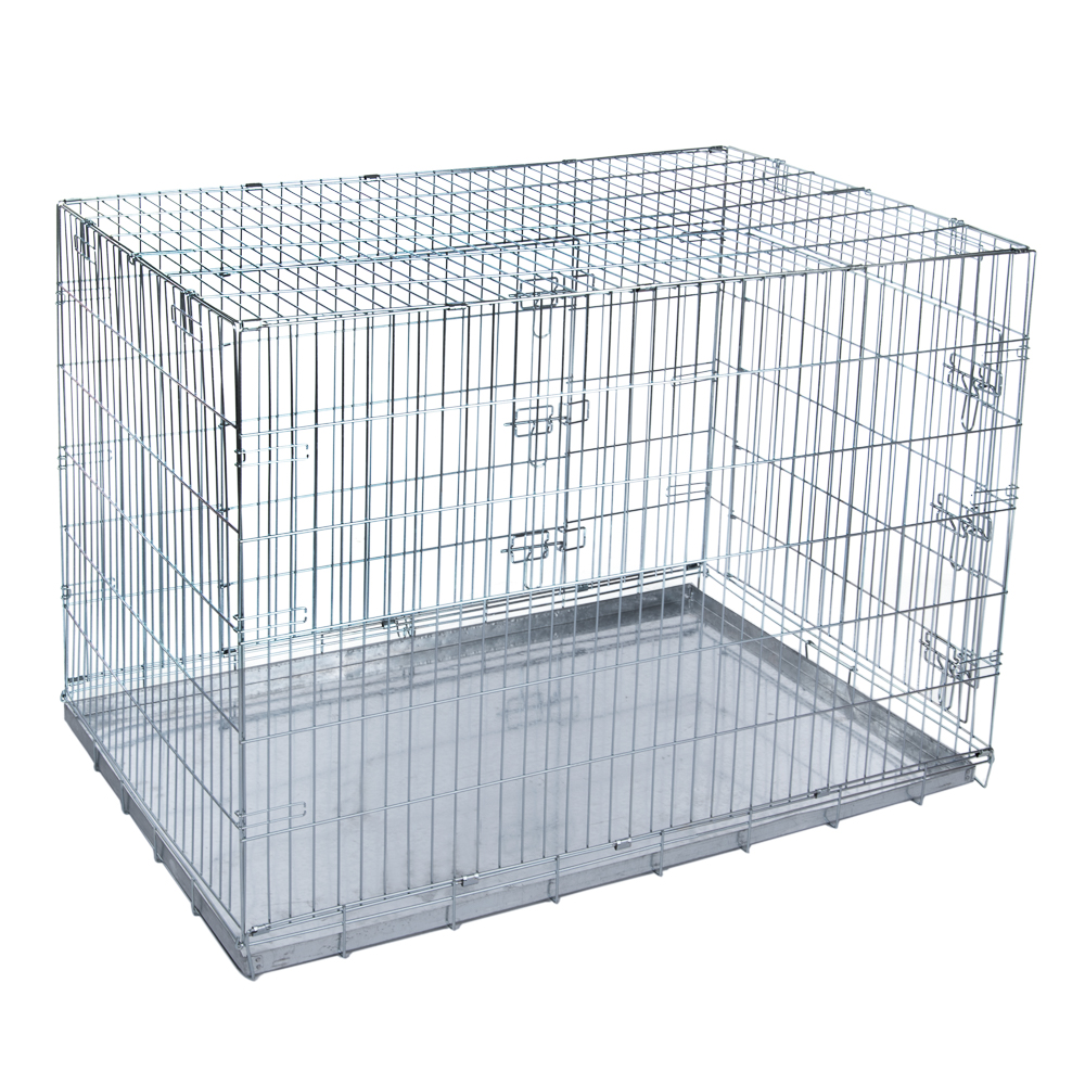 foto del prodotto gabbia da interno per cani double door l 118 x p 78 x h 84 cm