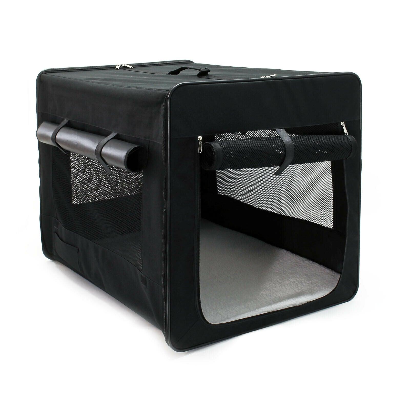foto del prodotto gabbia da trasporto xl pieghevole 94 cm box per cani e gatti box per auto 16 0002931