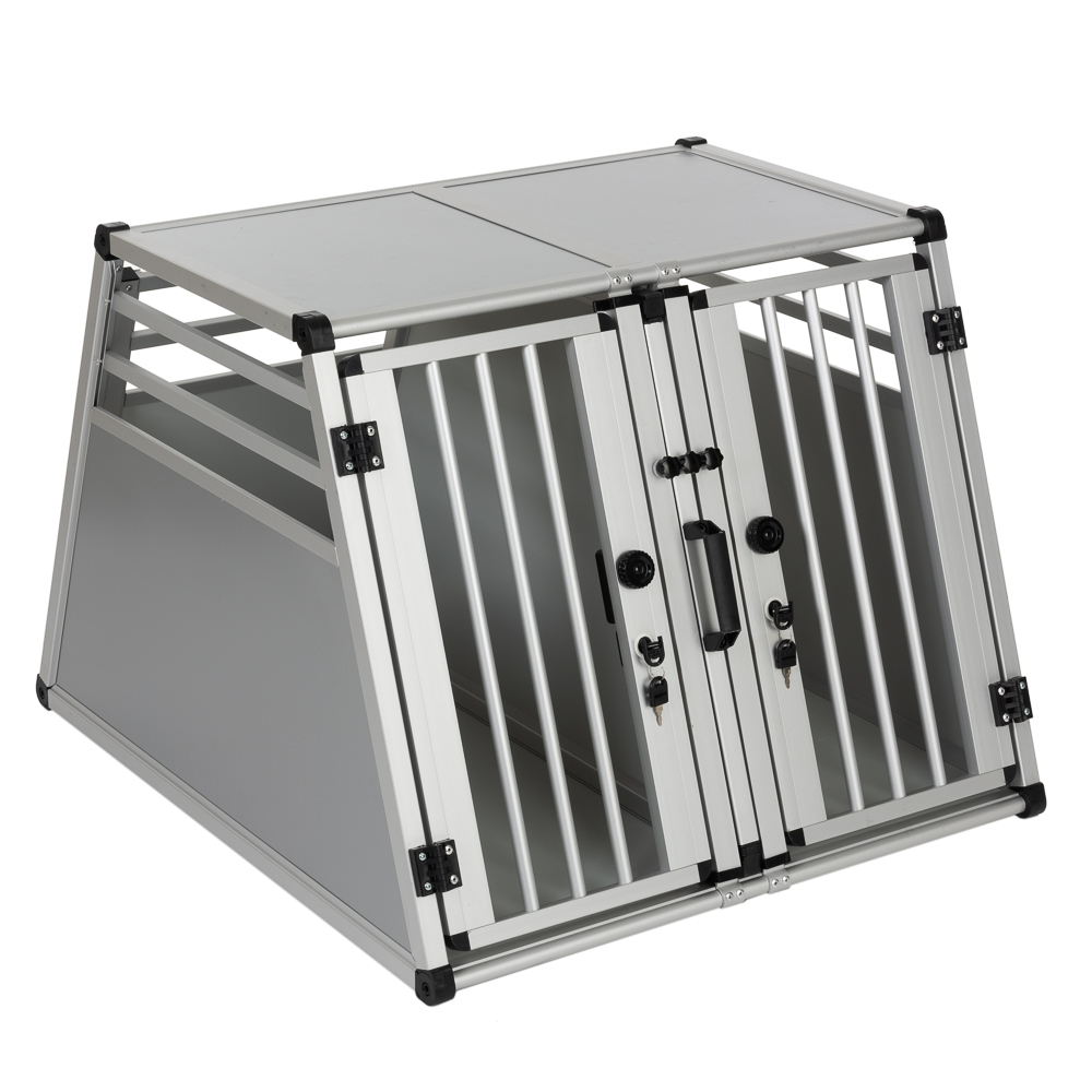 foto del prodotto gabbia doppia per cani aluride tg. l l 80 x p 92 x h 65 cm