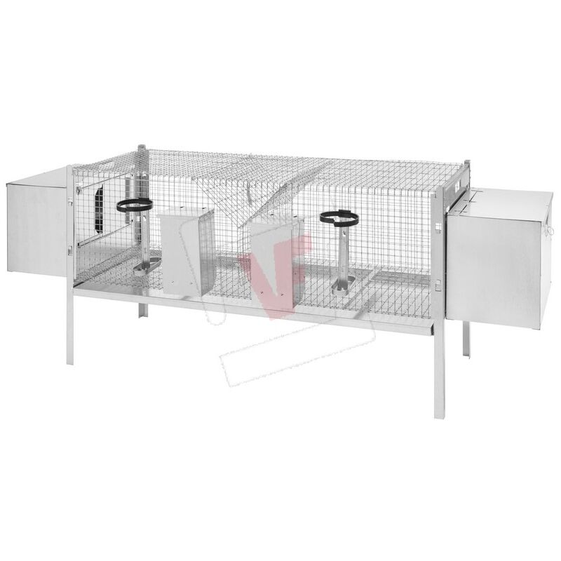 foto del prodotto gabbia doppia per conigli cm. 120x45x65 h