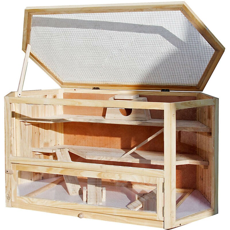foto del prodotto gabbia grande per criceti piccoli roditori topi ratti fienile ricovero in legno 160002557