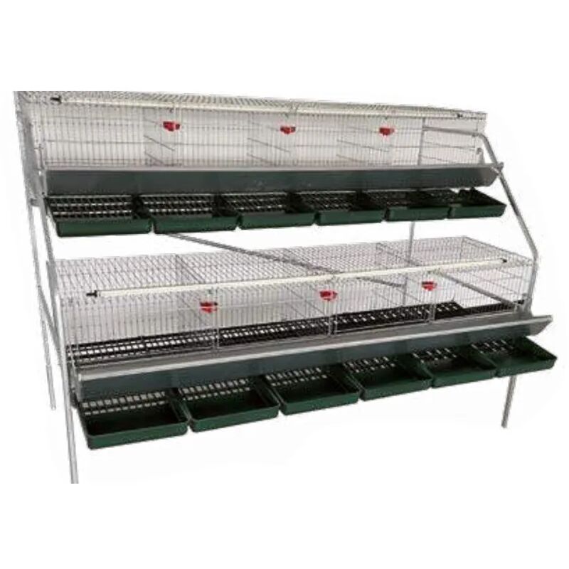 foto del prodotto gabbia ovaiole 8 scomparti ropet 100132 zincato 210x125x180 cm 63kg, 2 piani