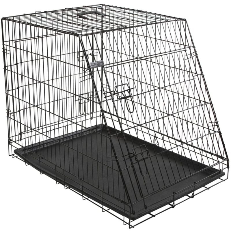 foto del prodotto gabbia per cani 107x74x85 cm nera kerbl