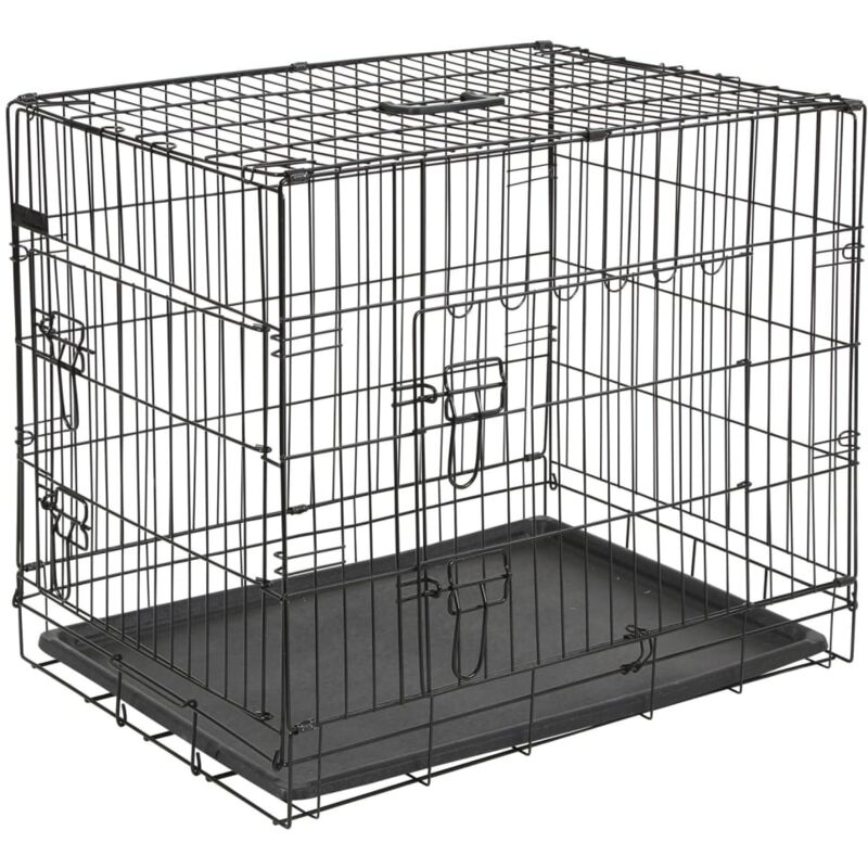 foto del prodotto gabbia per cani 92x63x74 cm nera kerbl