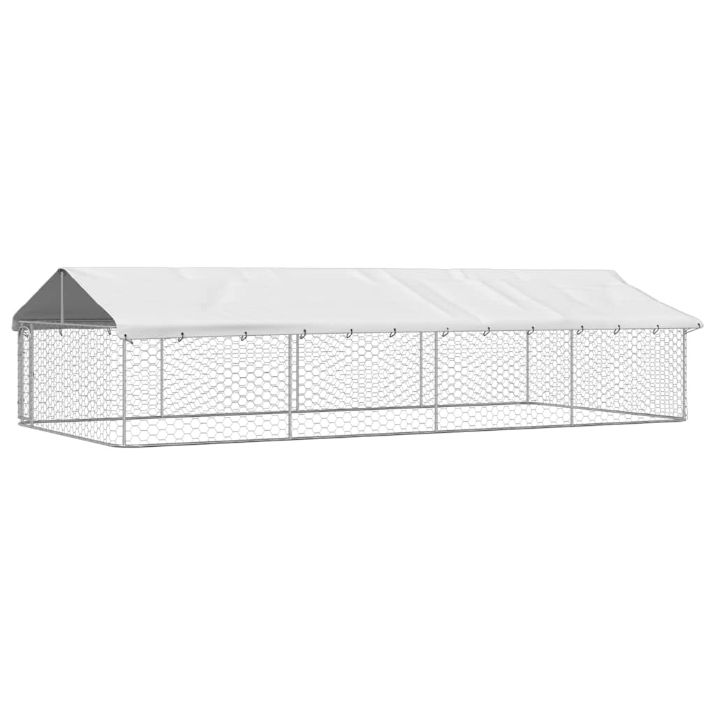 foto del prodotto gabbia per cani da esterno con tetto 600x300x150 cm cod mxl 50524