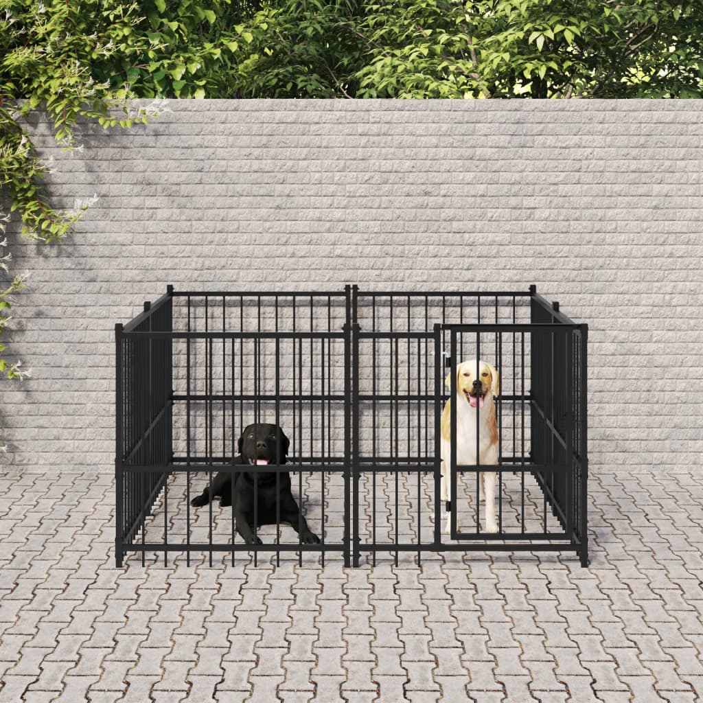 foto del prodotto gabbia per cani da esterno in acciaio 3,75 m cod mxl 44301