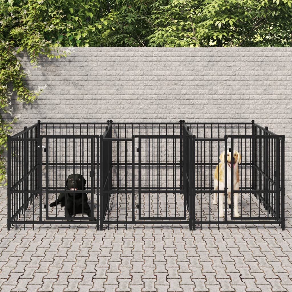foto del prodotto gabbia per cani da esterno in acciaio 5,63 m cod mxl 44257