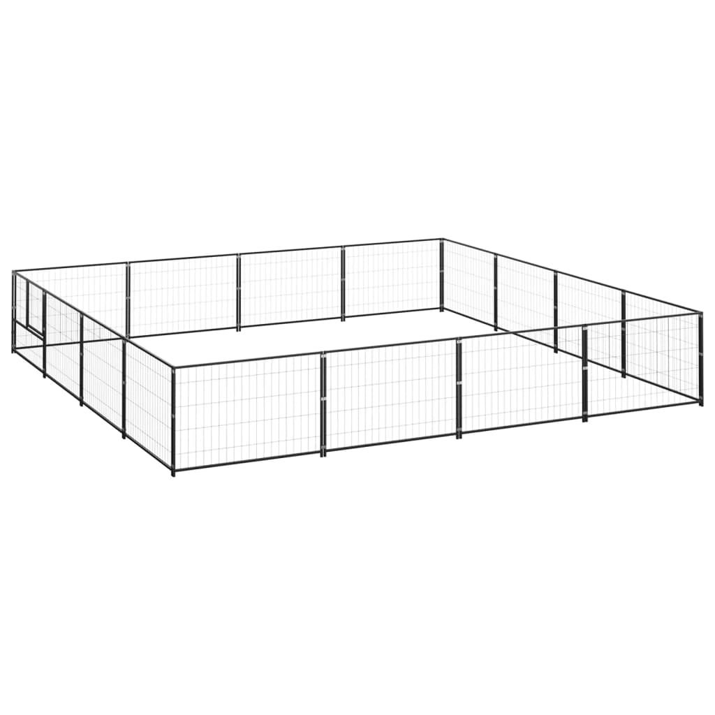 foto del prodotto gabbia per cani nera 16 m in acciaio cod mxl 49228