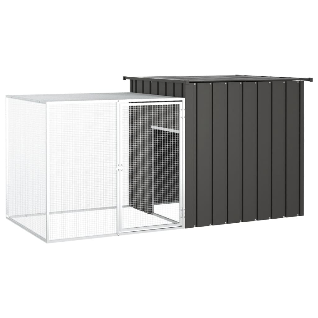 foto del prodotto gabbia per conigli antracite 200x91x100 cm acciaio zincato cod mxl 41455