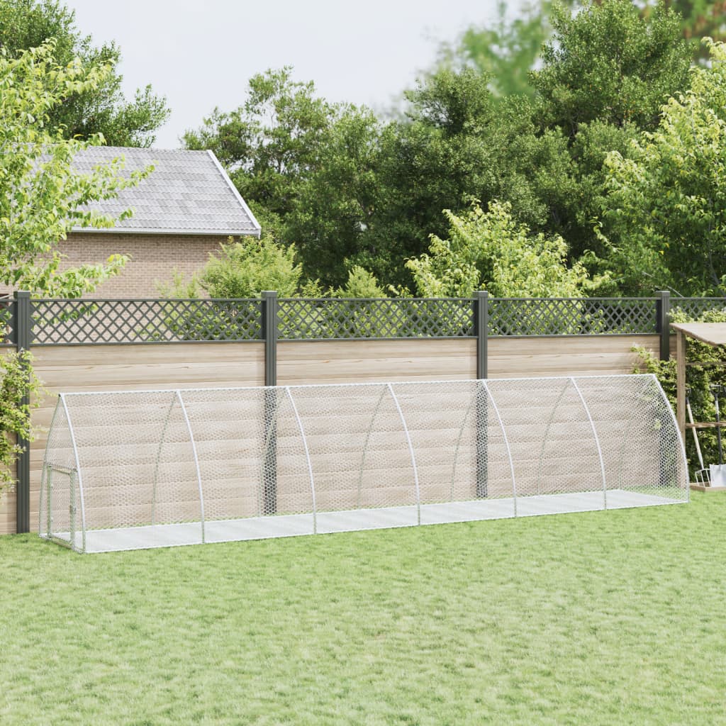 foto del prodotto gabbia per conigli argento 600x105x120 cm in acciaio zincatocod mxl 116478