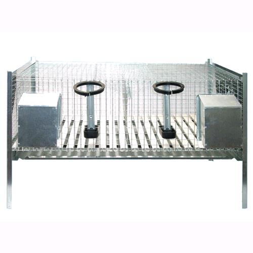 foto del prodotto gabbia per conigli doppia anti topo in lamiera zincata 100x55xh.70cm. -360.01