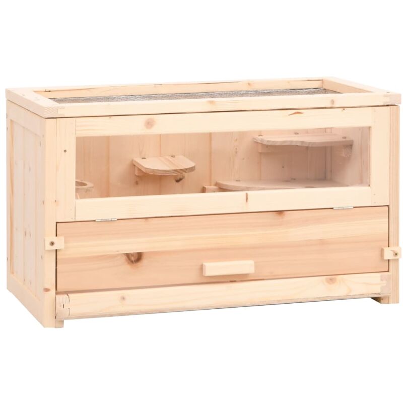 foto del prodotto gabbia per criceti 60x30x35 cm in legno massello di abete vidaxl