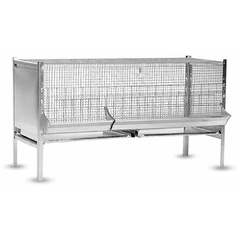 foto del prodotto gabbia per polli antitopo in lamiera e rete zincata 143x80x74 cm rocila