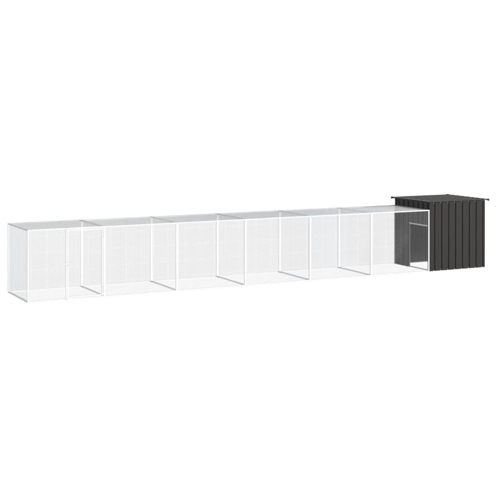 foto del prodotto gabbia per polli antracite 700x91x100 cm acciaio zincato cod mxl 41458