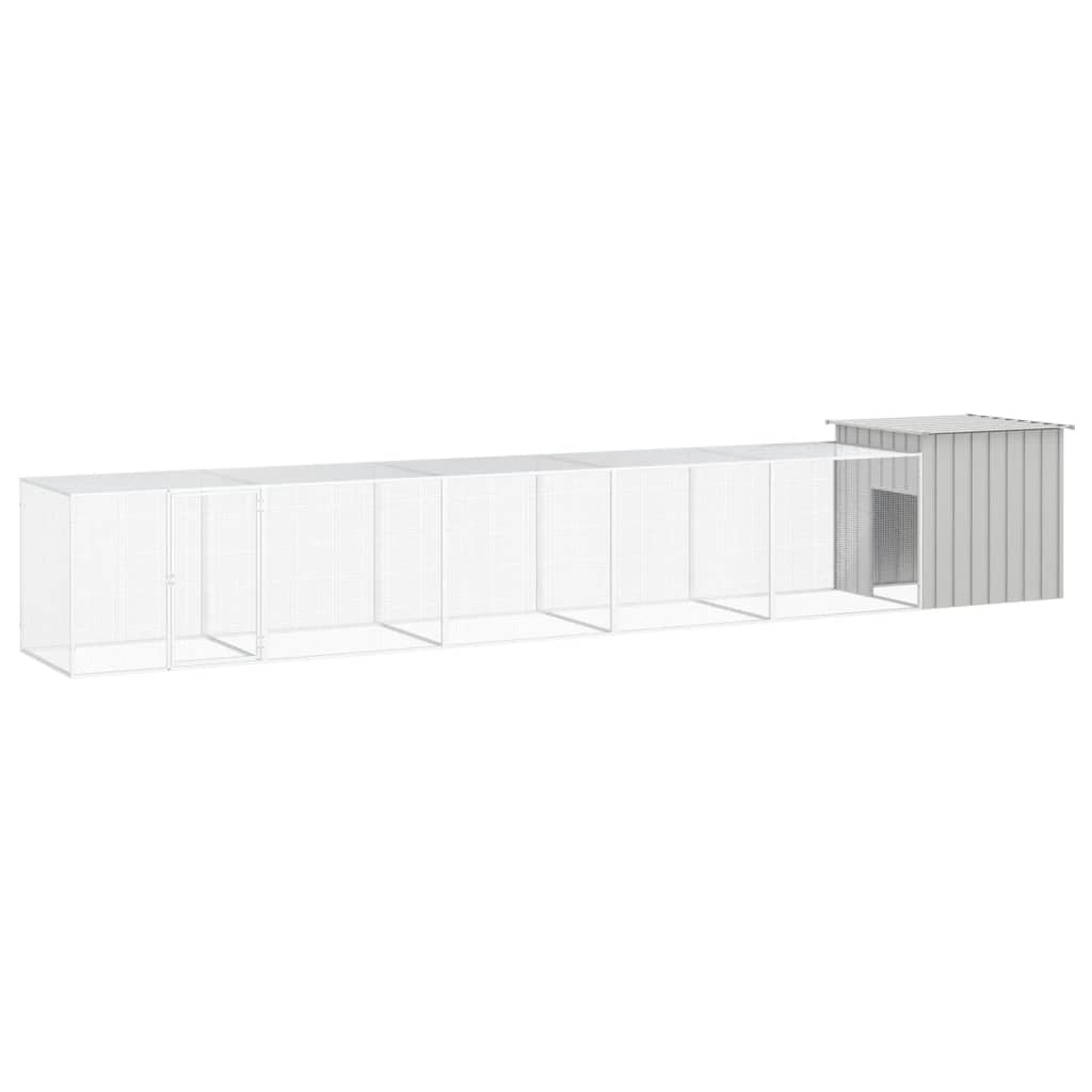 foto del prodotto gabbia per polli grigia 600x91x100 cm acciaio zincato cod mxl 52860