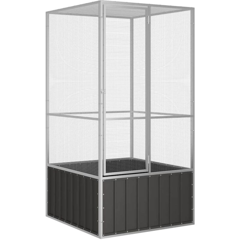 foto del prodotto gabbia per uccelli antracite 111x107x211,5 cm acciaio zincato vidaxl