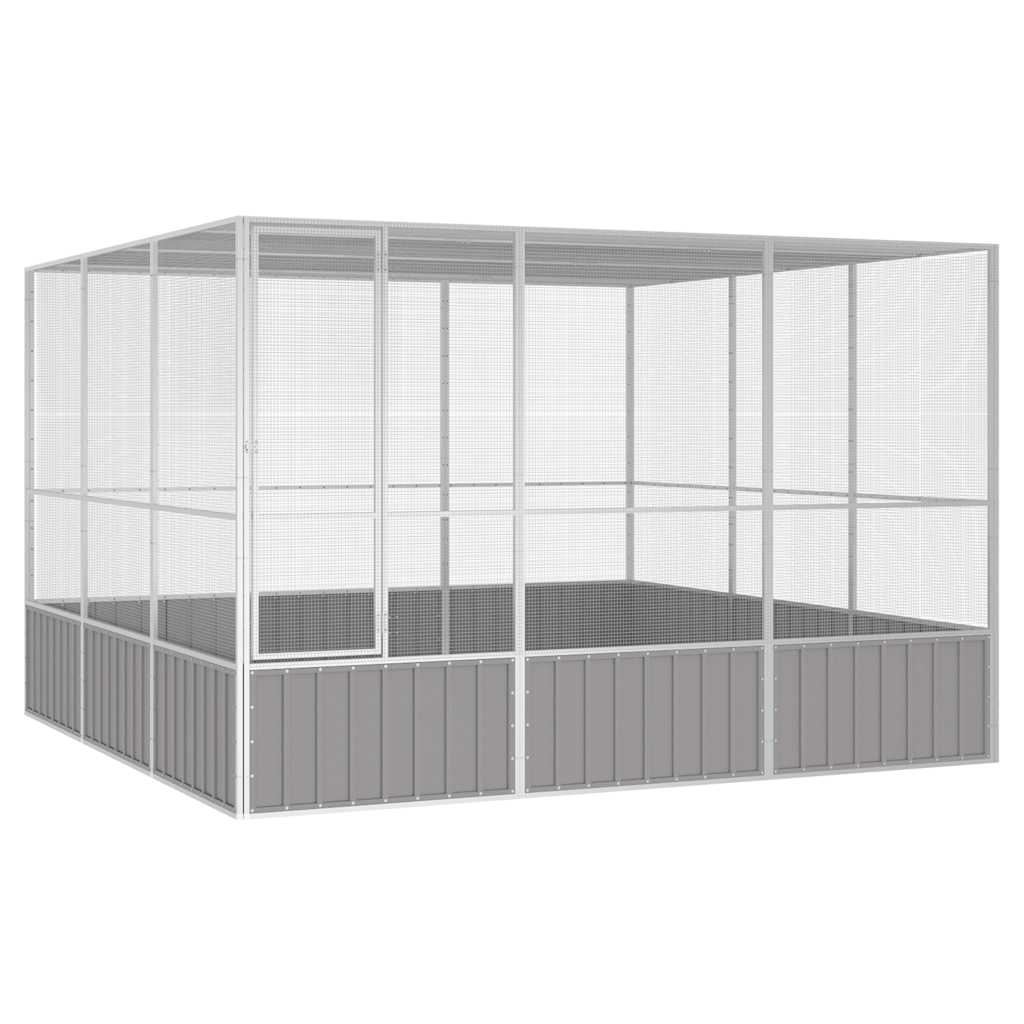foto del prodotto gabbia per uccelli grigia 302,5x324,5x211,5 cm acciaio zincato cod mxl 68737