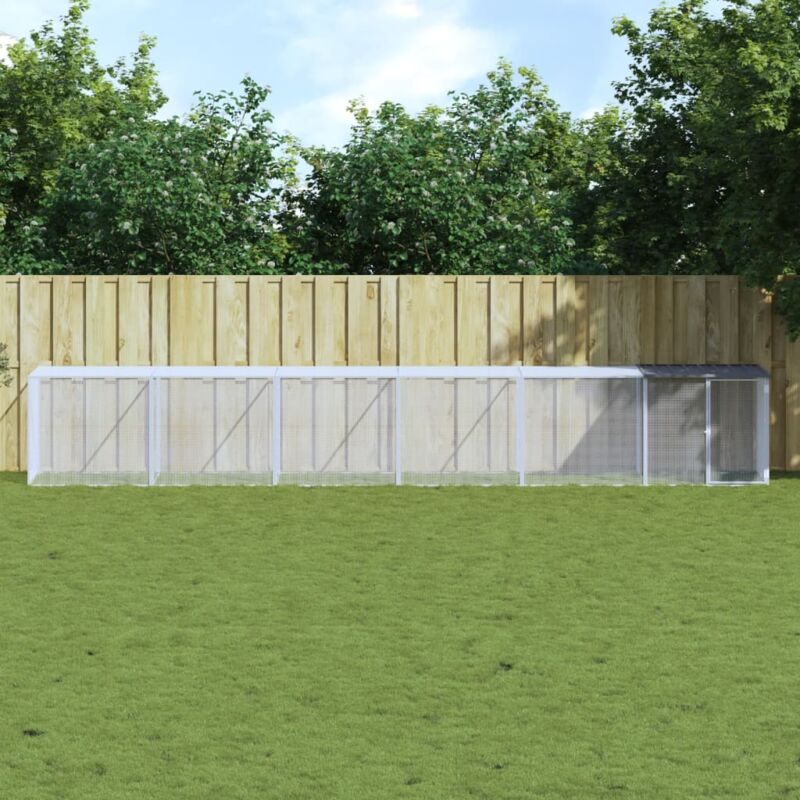foto del prodotto gabbia polli con tetto antracite 603x98x90 cm acciaio zincato vidaxl