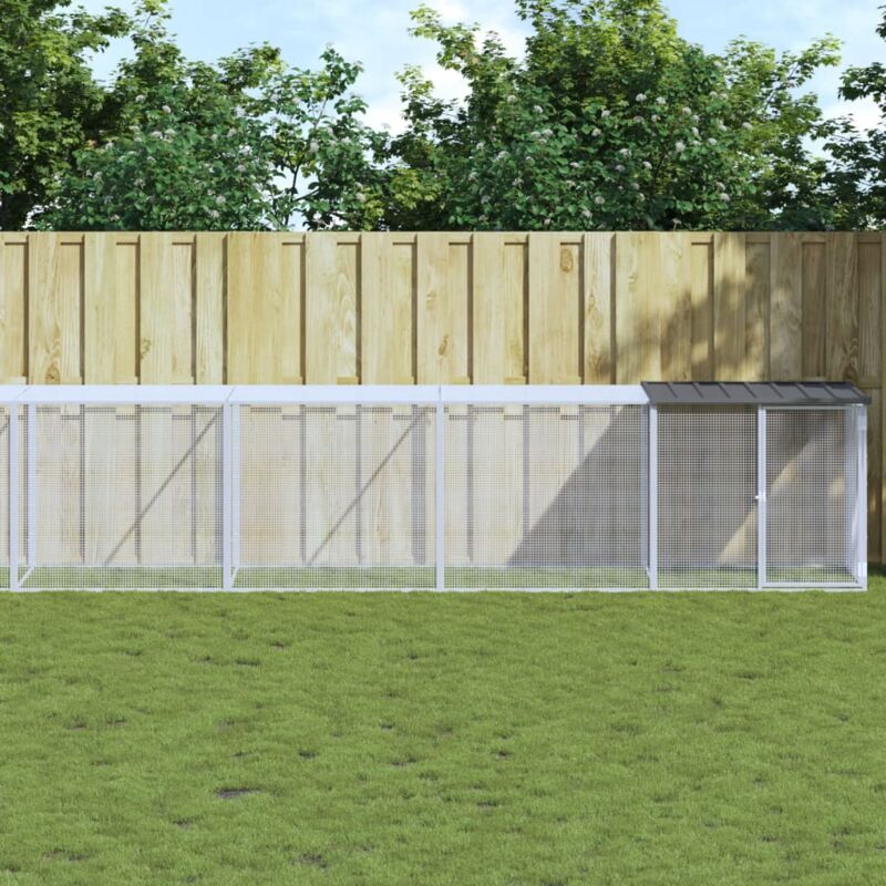 foto del prodotto gabbia polli con tetto antracite 803x98x90 cm acciaio zincato vidaxl