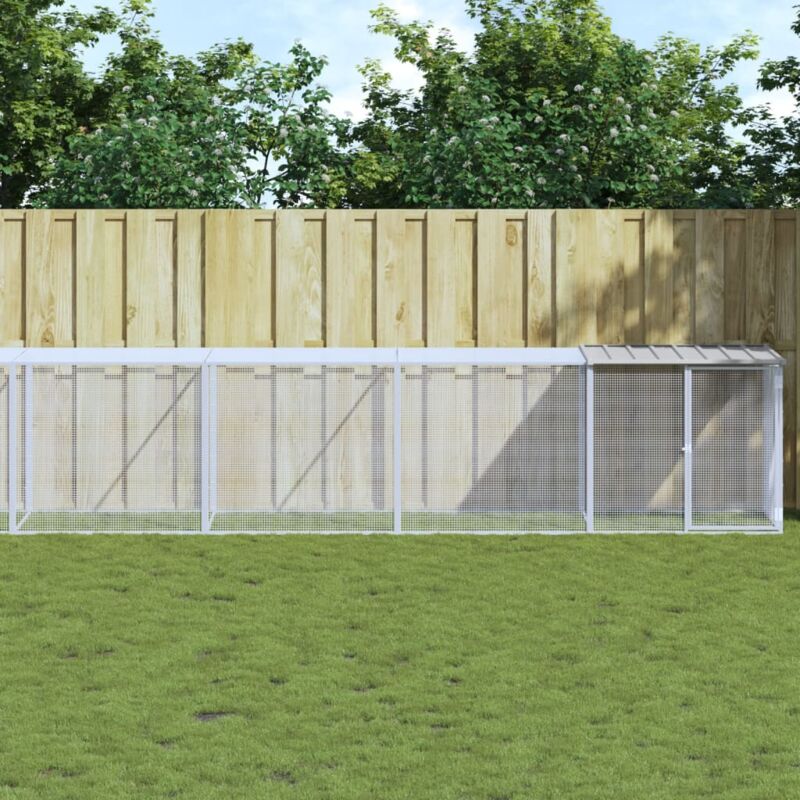 foto del prodotto gabbia polli tetto grigio chiaro 1003x98x90 cm acciaio zincato