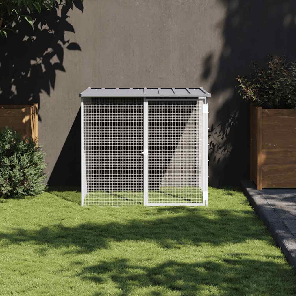 foto del prodotto gabbia polli tetto grigio chiaro 103x98x90 cm acciaio zincatocod mxl 71211
