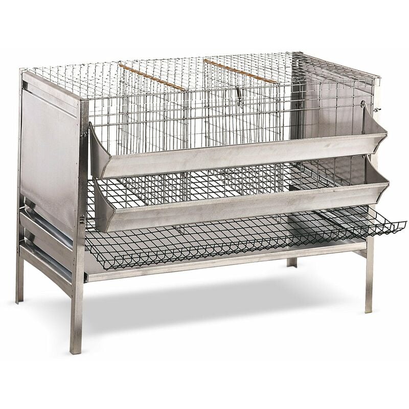 foto del prodotto gabbia rurale per galline ovaiole in lamiera e rete zincata 97x78x75 cm rocila