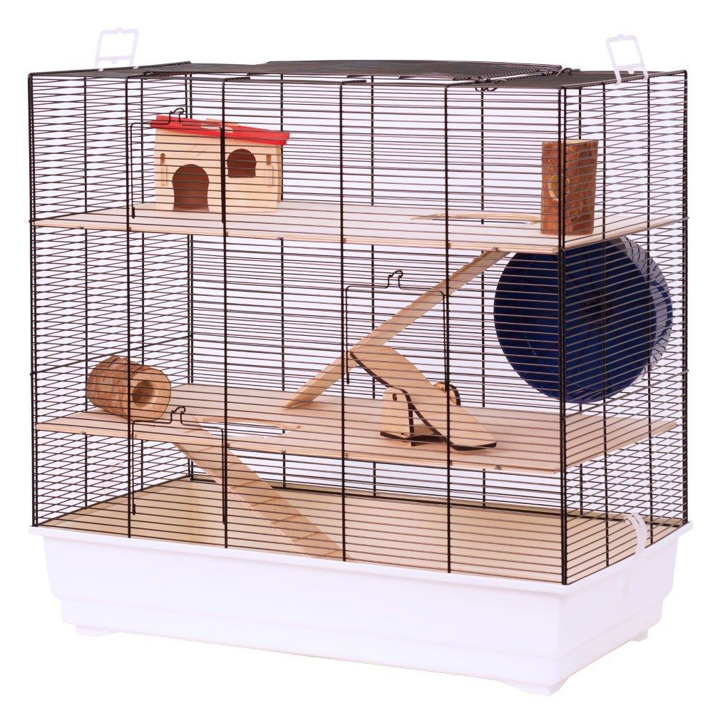 foto del prodotto gabbia skyline fun area leon bianco l 67 x p 36,5 x h 65 cm