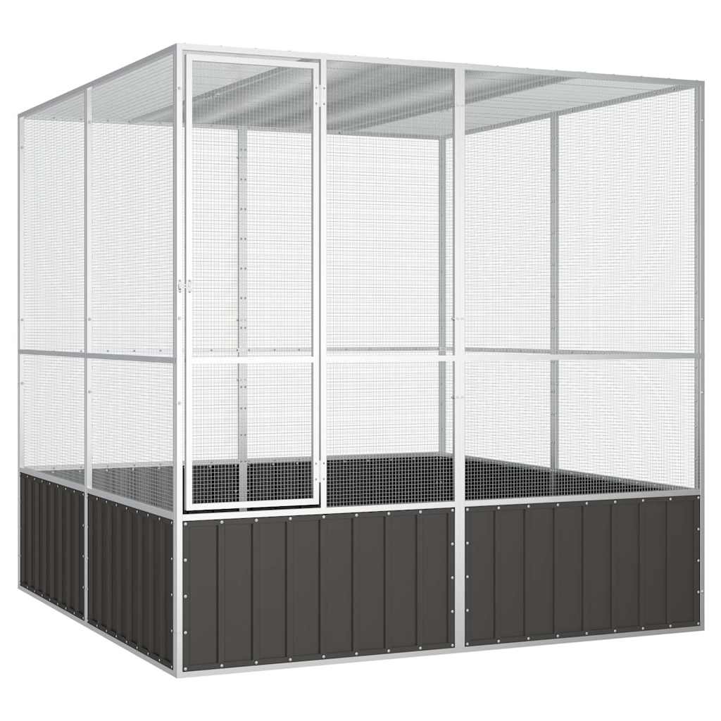 foto del prodotto gabbia uccelli antracite 213,5x217,5x211,5 cm acciaio zincato