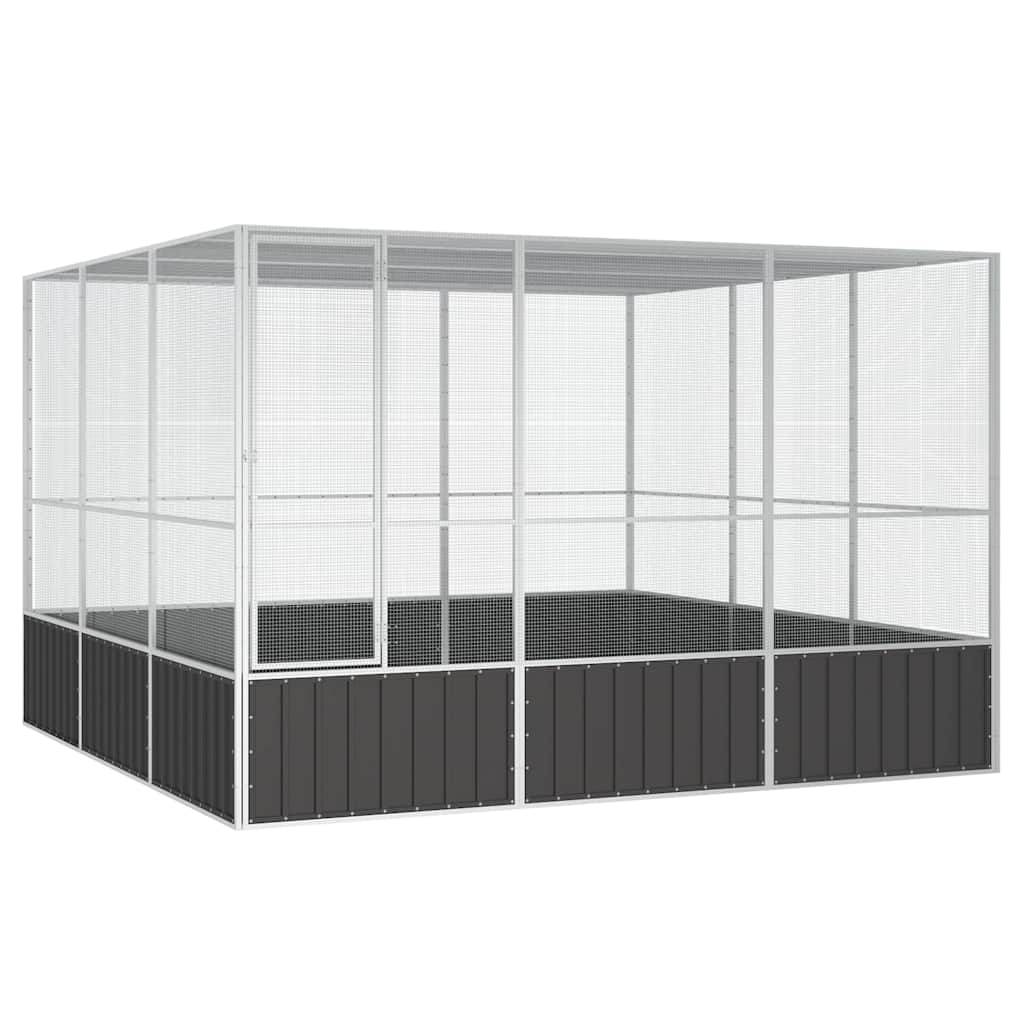 foto del prodotto gabbia uccelli antracite 302,5x324,5x211,5 cm acciaio zincato cod mxl 60365