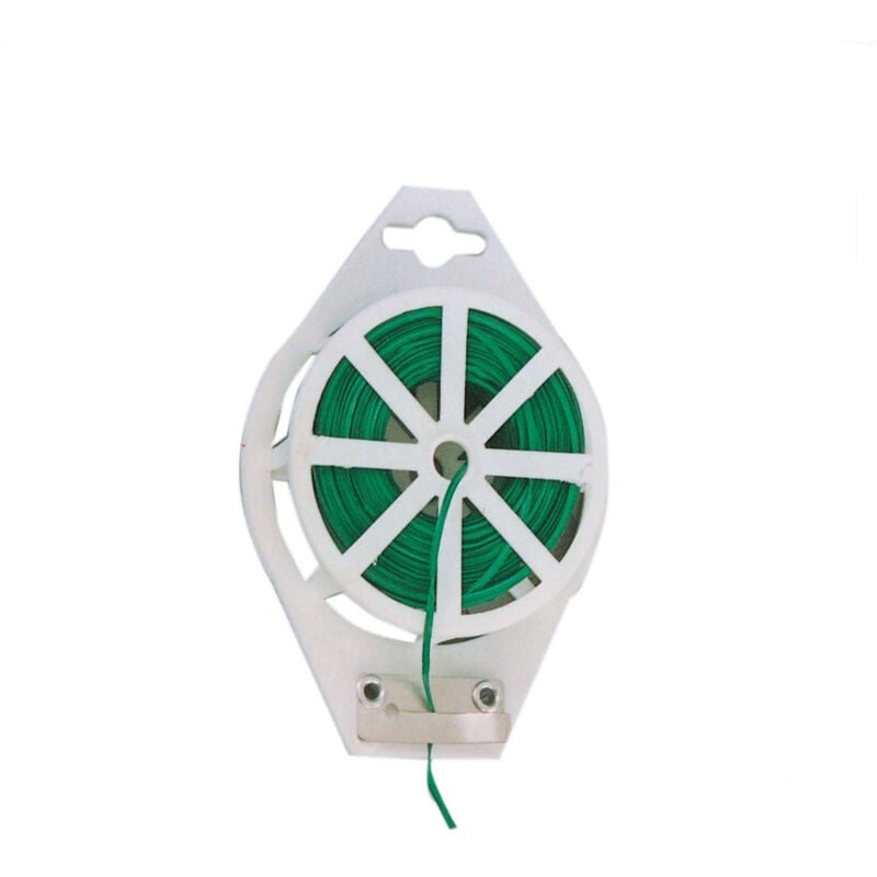 foto del prodotto gabbietta 30 mt legacci filo plasticato verde anima acciaio zincato