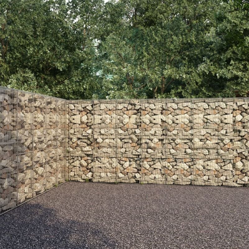 foto del prodotto gabbione con copertura in acciaio zincato 900x50x200 cm vidaxl