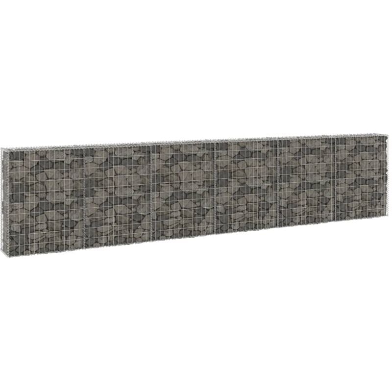 foto del prodotto gabbione con copertura in acciaio zincato durevole e resistente varie misure dimensioni 300 x 30 x 100 cm