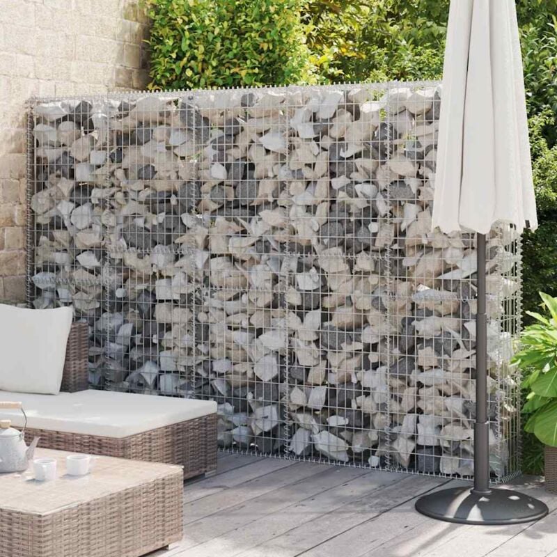 foto del prodotto gabbione con copertura in acciaio zincato durevole e resistente varie misure dimensioni 300 x 30 x 200 cm