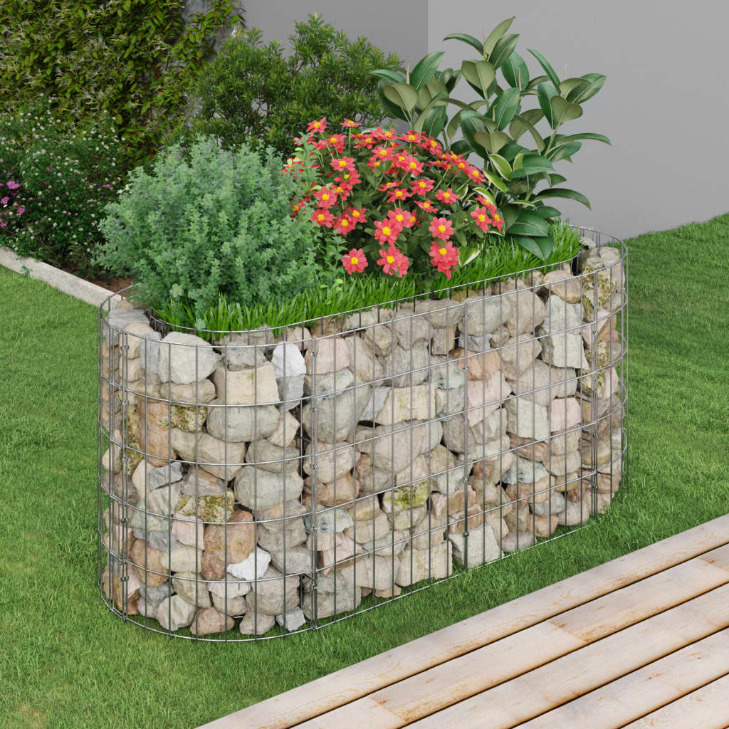 foto del prodotto gabbione con letto rialzato in acciaio zincato 120x50x50 cm cod mxl 67178