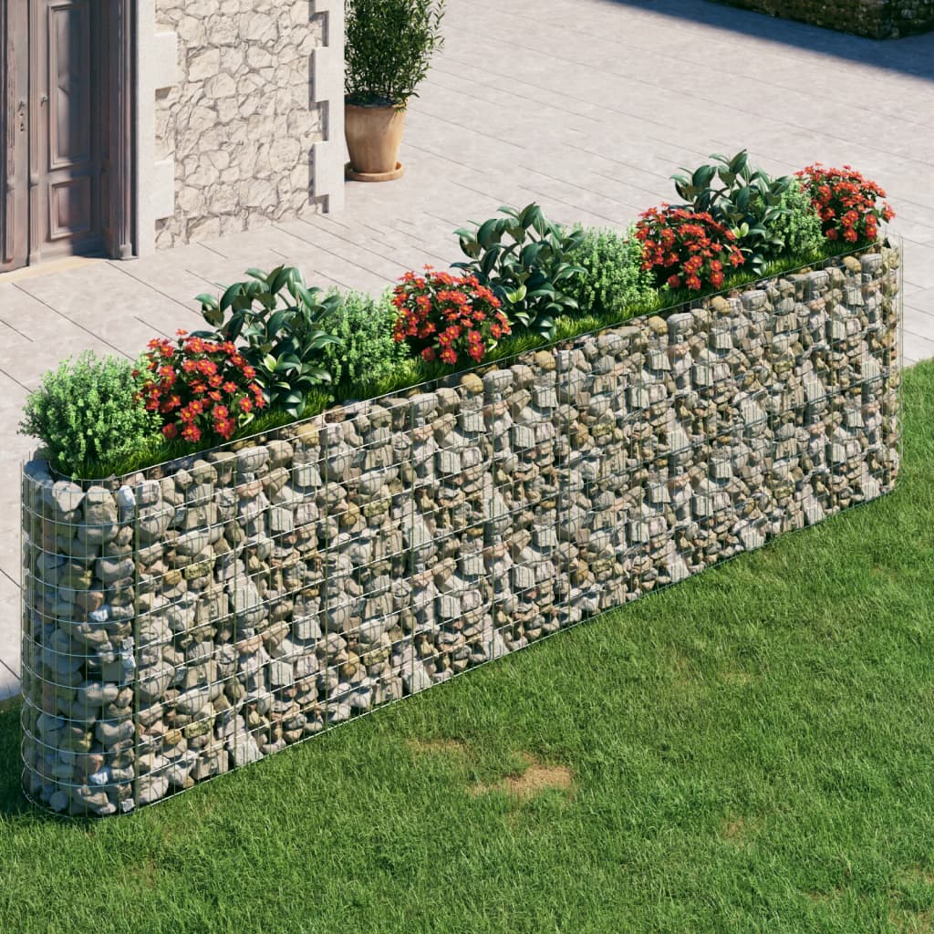 foto del prodotto gabbione con letto rialzato in acciaio zincato 400x50x100 cm cod mxl 66649