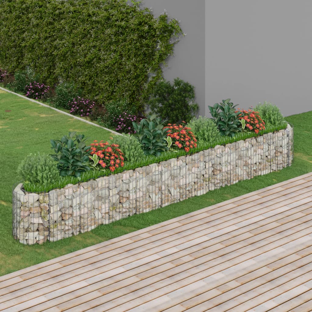 foto del prodotto gabbione con letto rialzato in acciaio zincato 400x50x50 cm cod mxl 66660