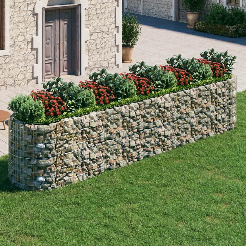 foto del prodotto gabbione con letto rialzato in ferro zincato 500x100x100 cm