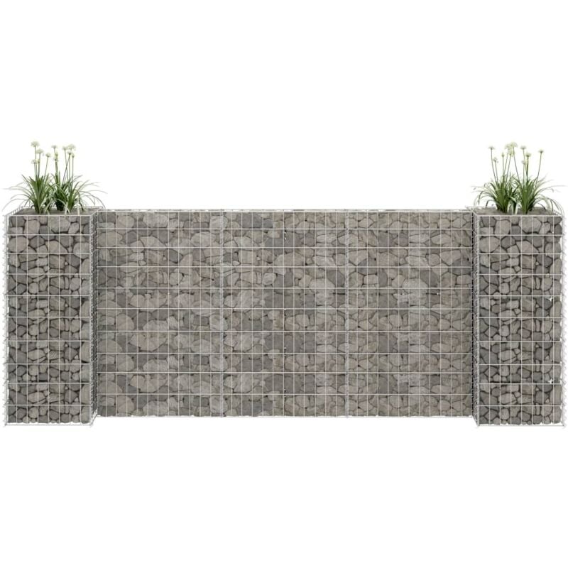foto del prodotto gabbione fioriera ad h in filo di acciaio 260x40x100 cm vidaxl 317006