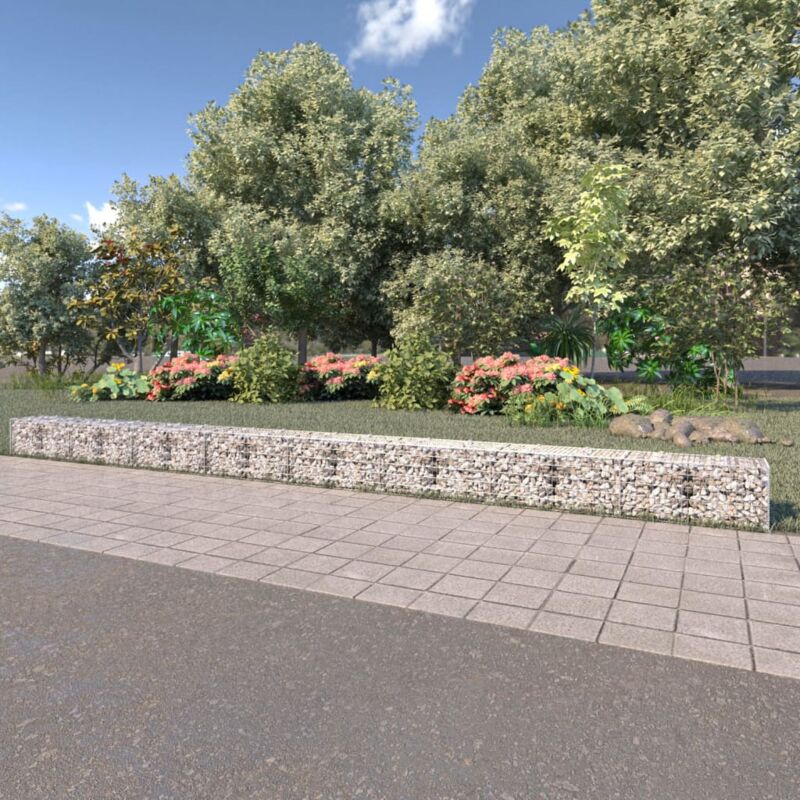 foto del prodotto gabbione in acciaio zincato con copertura 900 x 50 x 50 cm cod mxl 20391