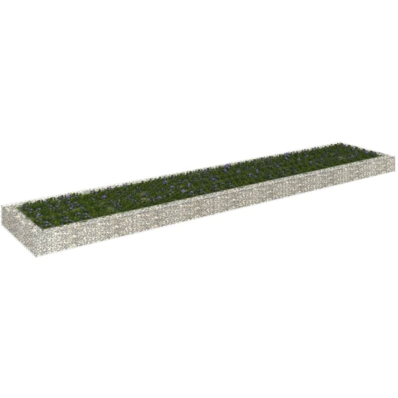 foto del prodotto gabbione letto rialzato in acciaio zincato 500x100x20 cm