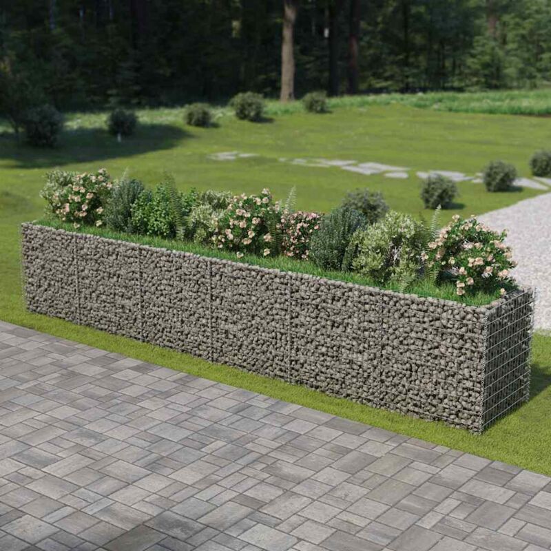 foto del prodotto gabbione letto rialzato in acciaio zincato resistente varie dimensioni dimensioni 540x90x100 cm