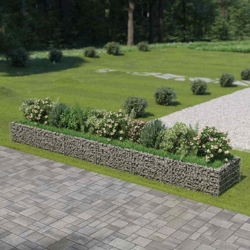 foto del prodotto gabbione letto rialzato in acciaio zincato resistente varie dimensioni dimensioni 540x90x50 cm