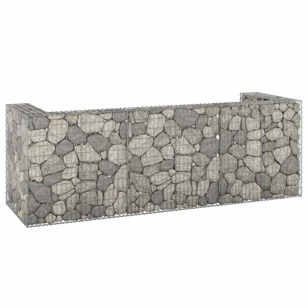 foto del prodotto gabbione per bidoni in acciaio zincato 325x100x110 cm cod mxl 48404