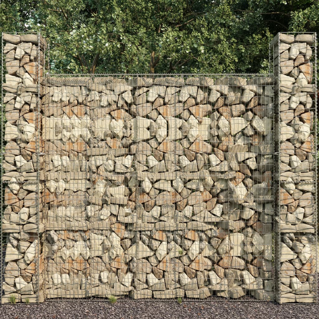 foto del prodotto gabbioni 3 pz in acciaio zincato 25x25x197 cm cod mxl 13699