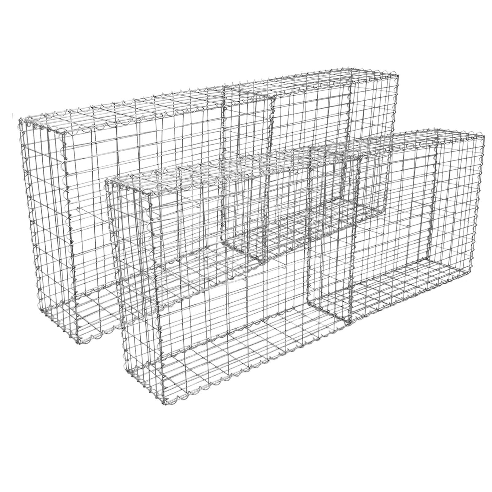 foto del prodotto gabbioni metallici zincati gabbioni da giardino da giardino 100x95x30cm 4 pezzi